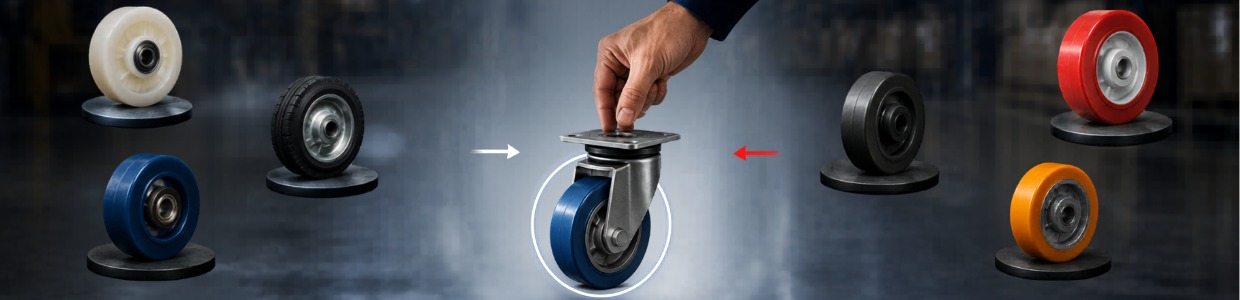 Comparison of different industrial castor wheels with central heavy-duty wheel selection and installation | Rexello Castors